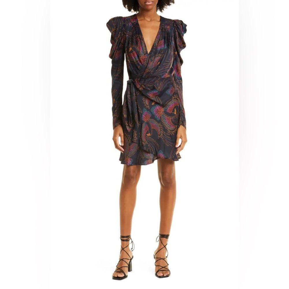 FARM RIO SEQUIN TOUCANS MINI Wrap dress size XL NEW